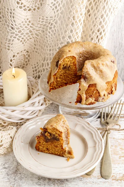 Babka - tradycyjne wielkanocne drożdże ciasto, popularny w Europie Wschodniej — Zdjęcie stockowe