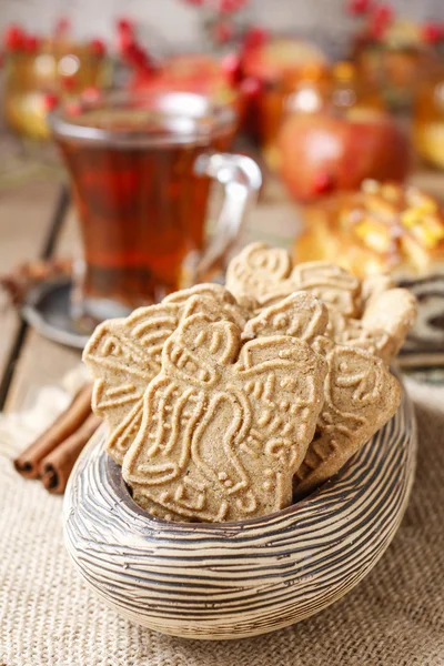 Speculaas is a type of spiced shortcrust biscuit — Stock Photo, Image