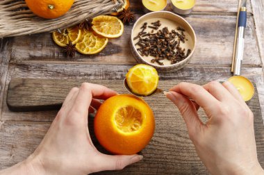 Nasıl turuncu pomander topu mum - adım adım yapmak için