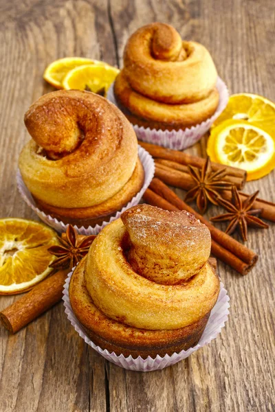 Swedish cinnamon buns — Stock Photo, Image