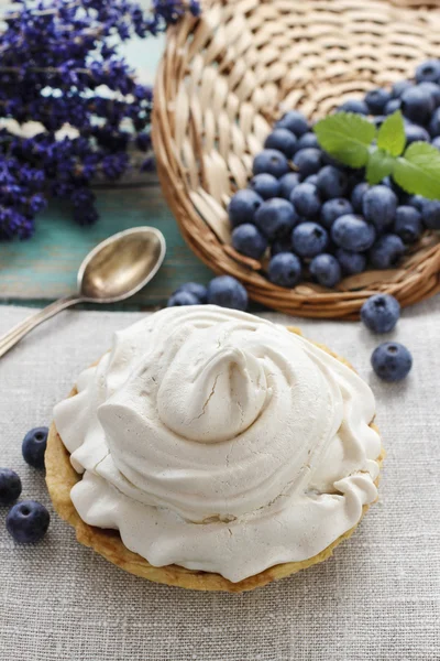 Pavlova with blueberries — Stock Photo, Image