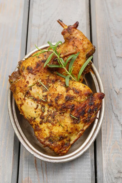 Roasted rabbit with herbs — Stock Photo, Image