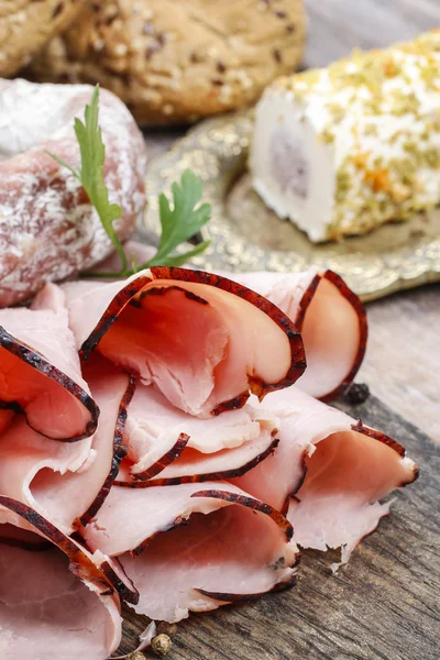 Sliced ham — Stock Photo, Image