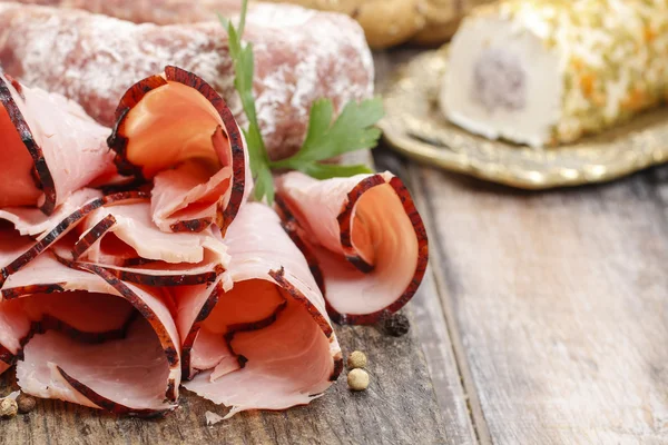 Sliced ham — Stock Photo, Image