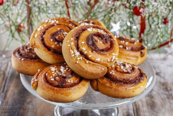 Kanelbulle - rollos de canela sueca —  Fotos de Stock