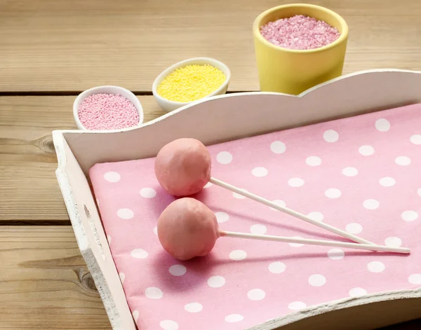 Pink cake pops — Stock Photo, Image