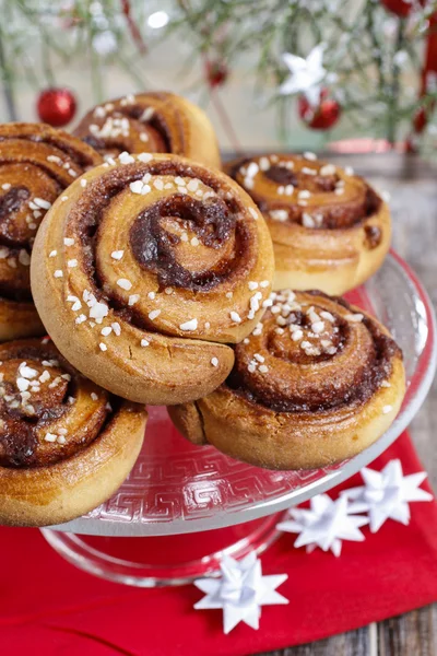 Kanelbulle - švédská skořici — Stock fotografie