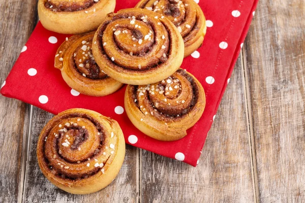 Kanelbulle - İsveç rulo tarçın — Stok fotoğraf