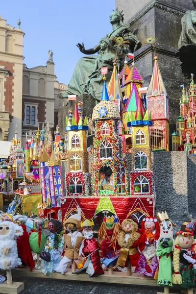 Jaarlijkse Kerststal Wedstrijd, Krakau, Polen. — Stockfoto
