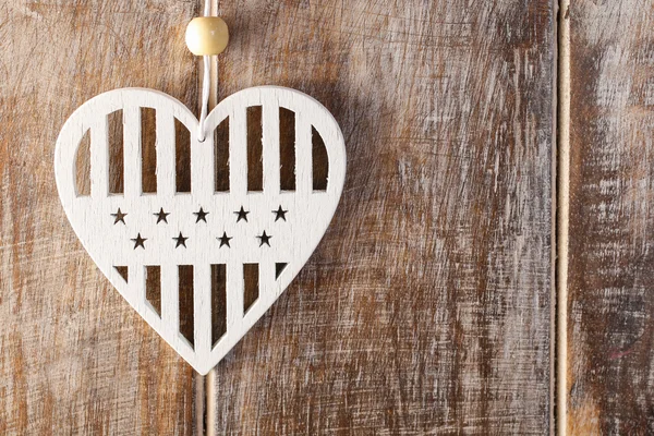 Heart on wooden background — Stock Photo, Image