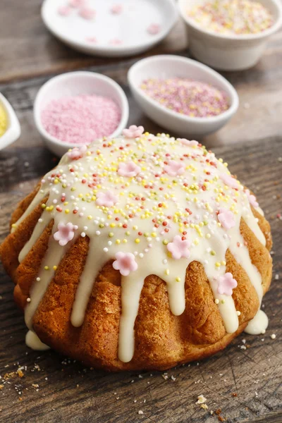 Pasos para hacer un pastel de Pascua tradicional —  Fotos de Stock