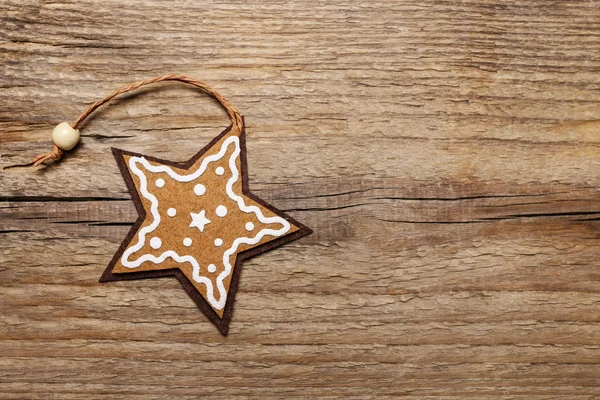 Star on wooden background. — Stock Photo, Image