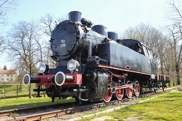 Locomotiva a vapor, Wieliczka, Polónia — Fotografia de Stock