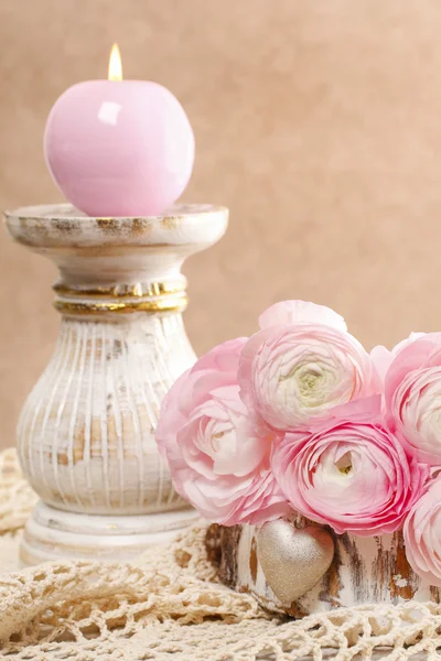 Pink persian buttercup flowers (ranunculus) — Stock Photo, Image