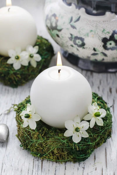 Fresh spring decorations for the First Communion — Stock Photo, Image