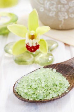 Spa set: zen taşlar ve kase deniz tuzu