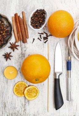 Nasıl mum - portakal pomander topu yapmak için öğretici