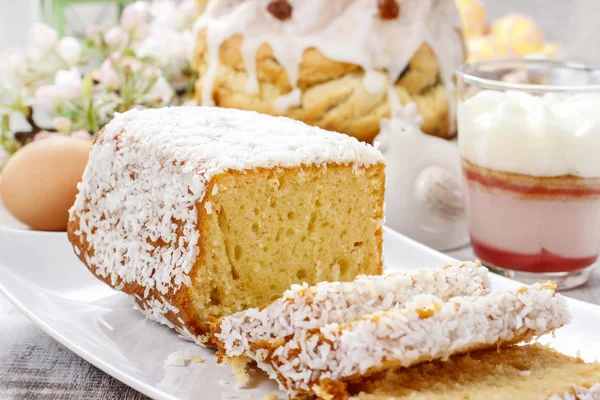 Coconut easter cake — Stock Photo, Image
