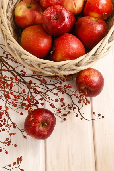 Basket of red apples — Stock Photo, Image