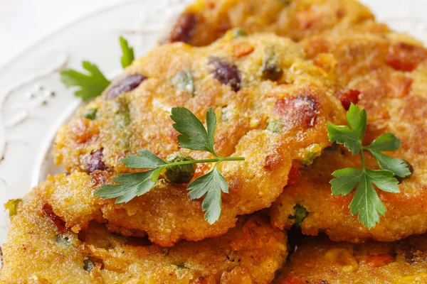 Frittelle di patate con verdure — Foto Stock