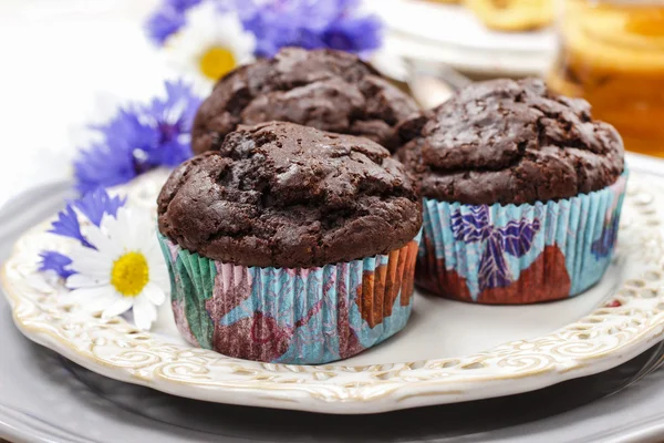 Schokoladenmuffins — Stockfoto