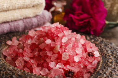 Kırmızı deniz tuzu yığını