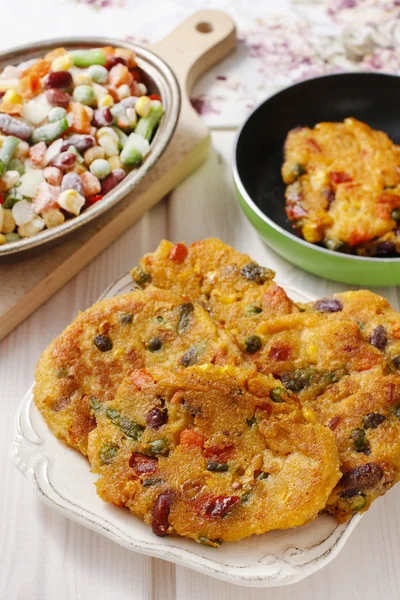 Panqueques de papa con verduras —  Fotos de Stock