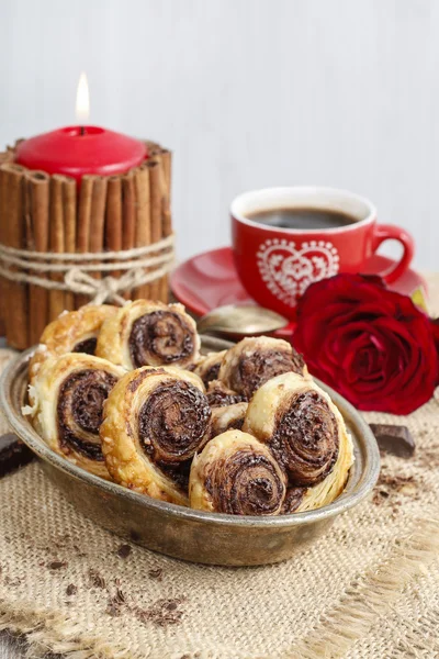 Come fare biscotti palmier - biscotti francesi — Foto Stock