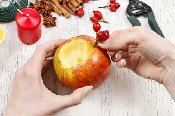 Cómo hacer la decoración del hogar de otoño - tutorial — Foto de Stock