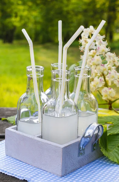 Bottles with lemonade — Stock Photo, Image