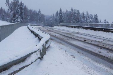 RABKA ZDROJ, POLAND - 16 ARALIK 2022: Kış karlı günü