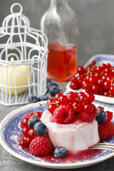 Panna cotta italiensk dessert — Stockfoto