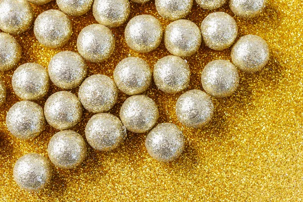 Golden balls decor — Stock Photo, Image