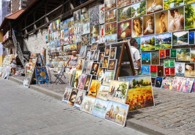 Sokak Sanat Galerisi, Krakow, Polonya.