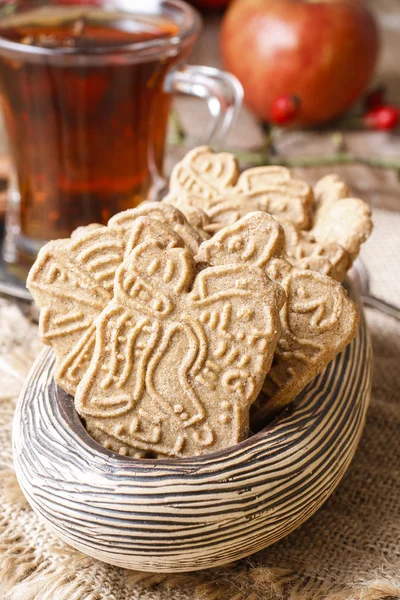 Speculaas is a type of spiced shortcrust biscuit — Stock Photo, Image