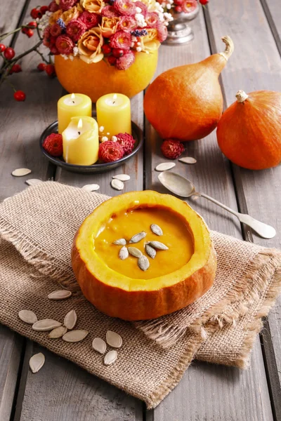 Pumpkin autrumn soup — Stock Photo, Image