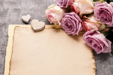 Romantik mektup arka plan, boş yer