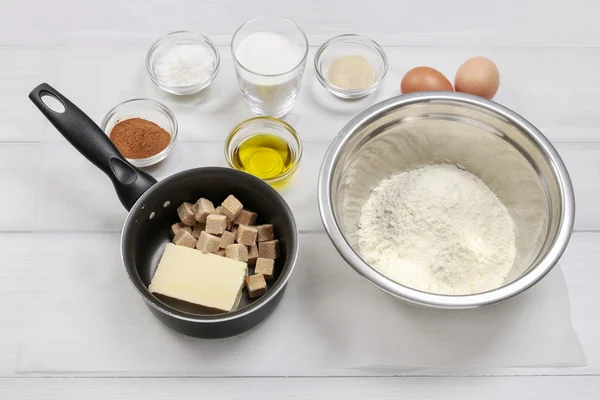 Cómo hacer galletas de chocolate. Paso a paso — Foto de Stock