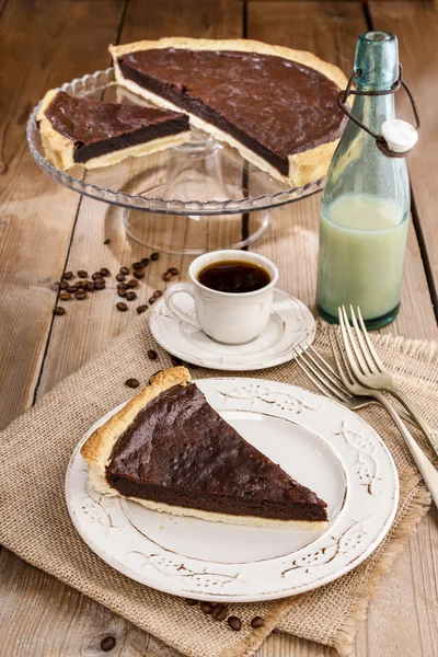 Chocolate tart - dessert — ストック写真