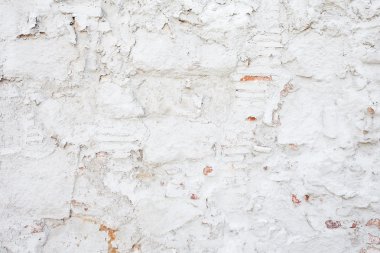 Beyaz tuğla ve taş duvar