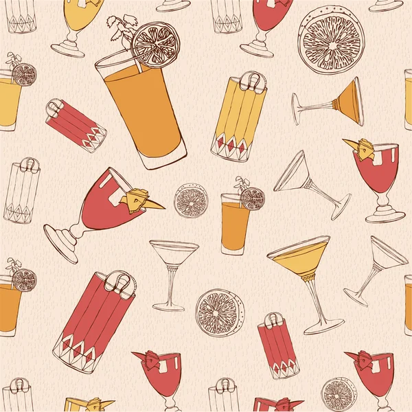 Cocktails Vintage Card — Stockvektor