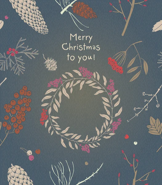Χριστουγεννιάτικη κάρτα χαιρετισμού. Διάνυσμα Αρχείου