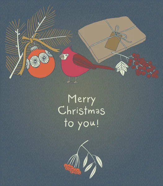 Χριστουγεννιάτικη κάρτα χαιρετισμού. Εικονογράφηση Αρχείου