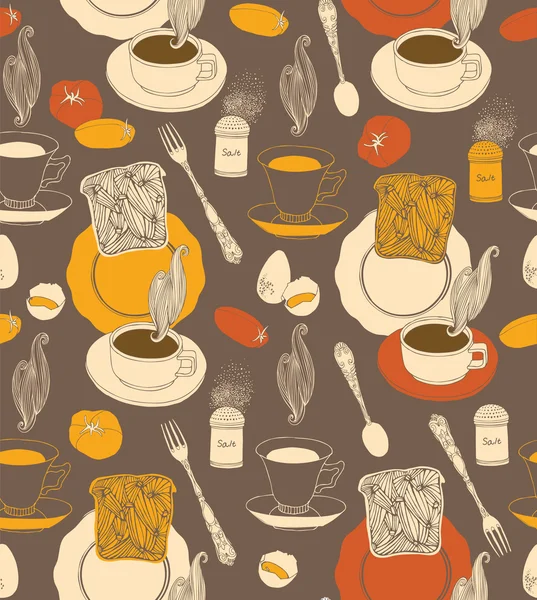 Vintage Tea Time Hintergrund. — Stockvektor