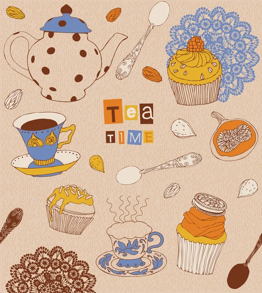 Bardak ve kek ile kartı