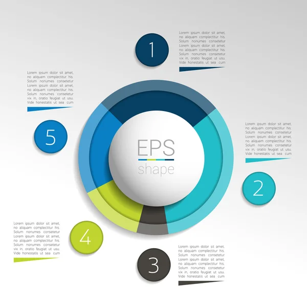 Circle, round infographic. Pie chart, graph. Vector design. — Stock Vector