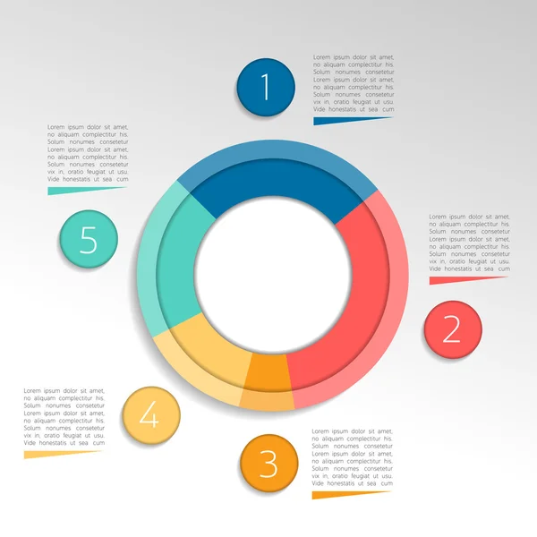 Circle, round infographic. Pie chart, graph. Vector design. — Stock Vector