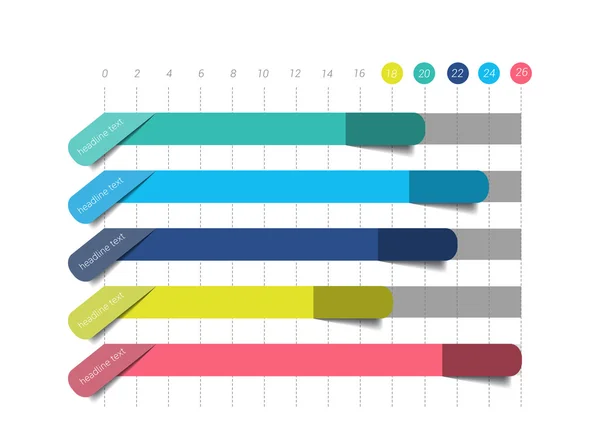 Gráfico plano, gráfico. Simplemente de color azul editable. Elementos de infografía . — Archivo Imágenes Vectoriales