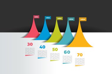 Infographic time line banner. Step by step report template. Vector.
