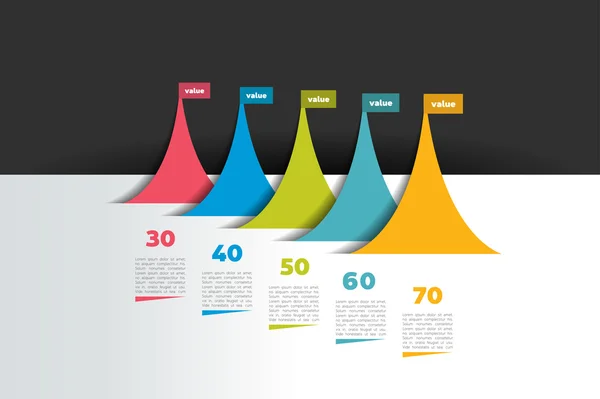 Infographic time line banner. Step by step report template. Vector. — Wektor stockowy